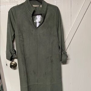 Soft Surroundings Green Sheath Dress with Mock Neck